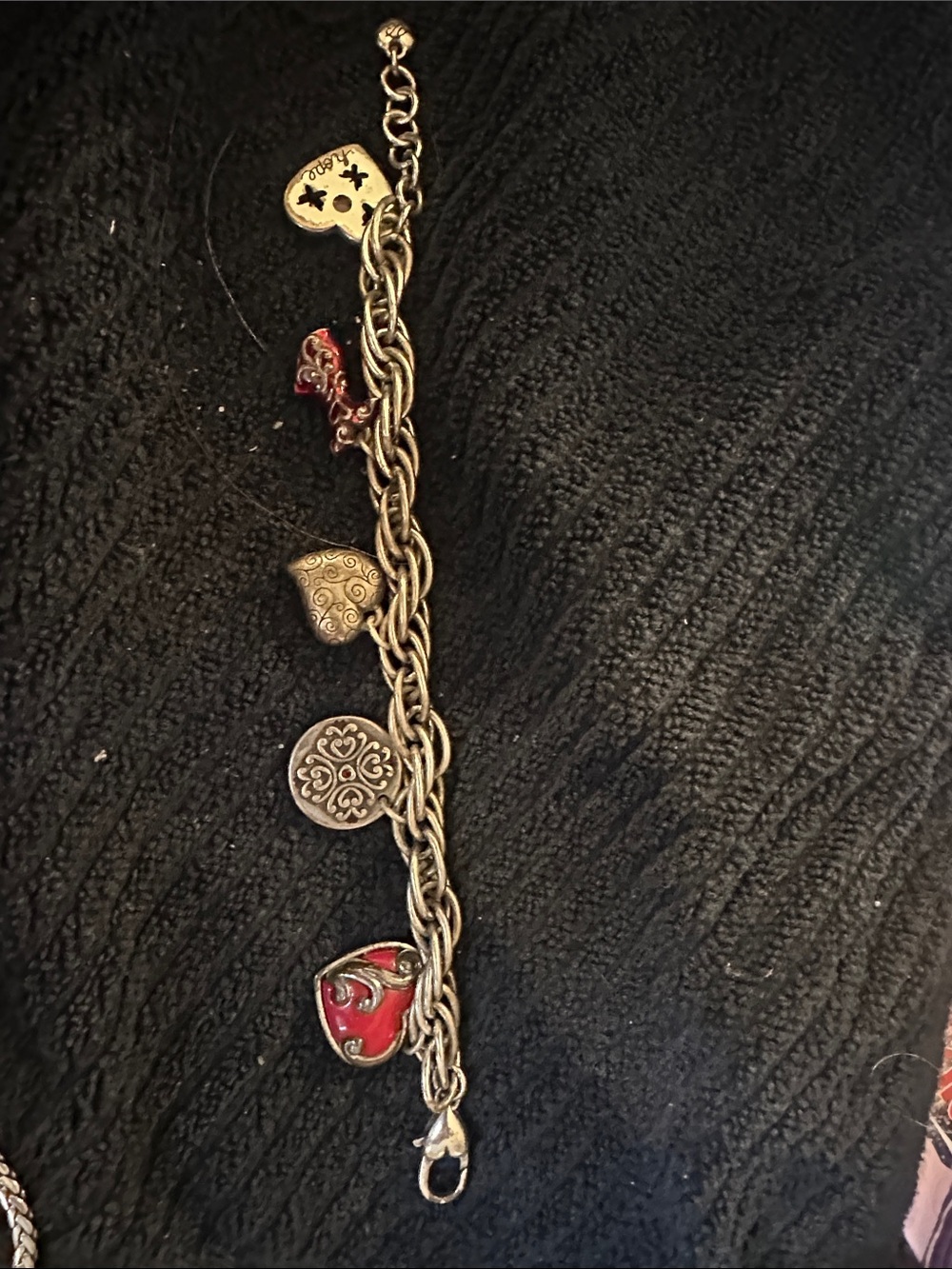 Brighton Go Red Dress Heart Courage Love Hope Crystal
Retired Charm Bracelet